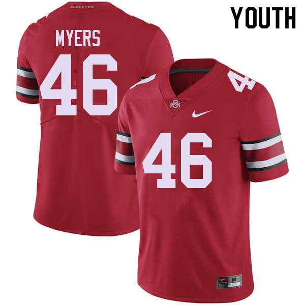 Youth #46 Elias Myers Ohio State Buckeyes College Football Jerseys Sale-Red